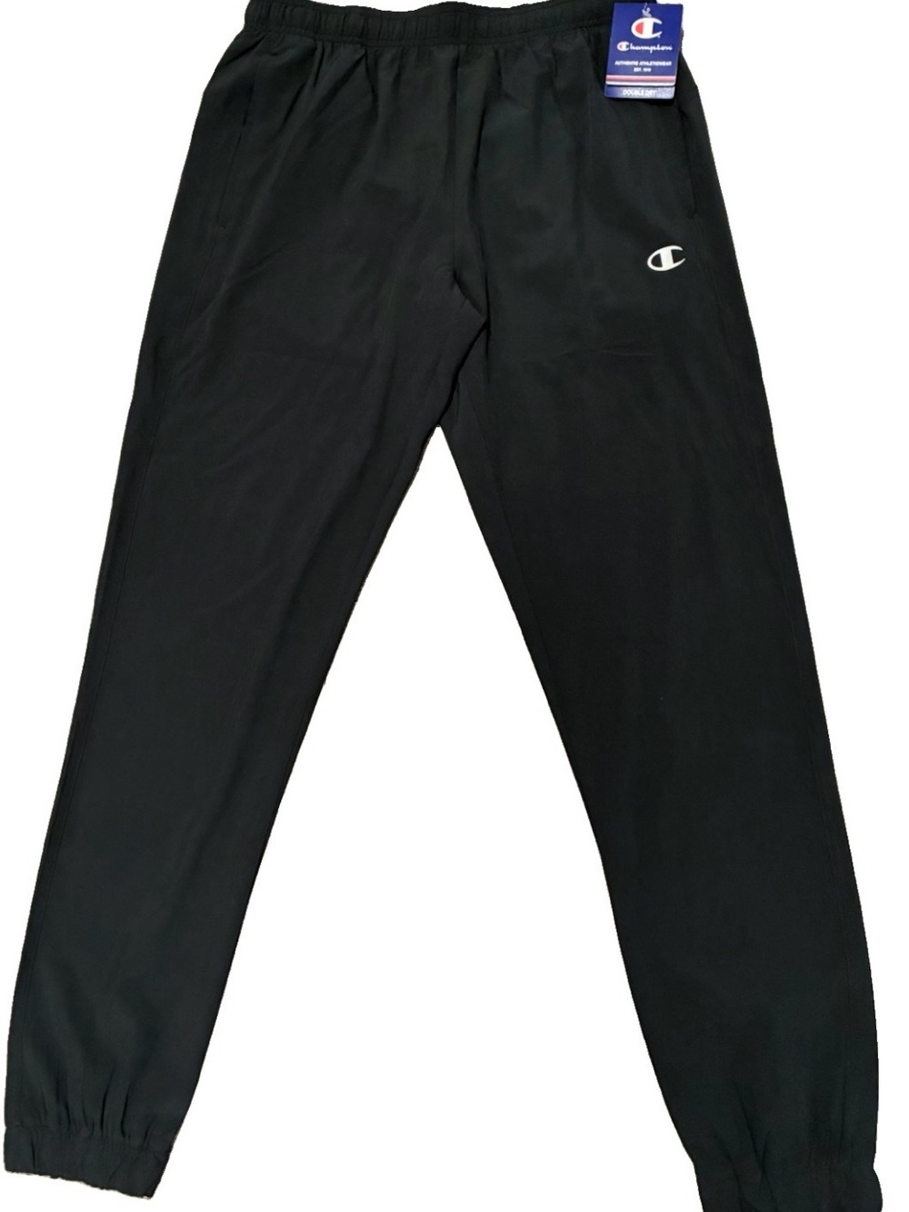 Champion Men’s Medium Woven Training Pants Black Double Dry Joggers NWT P1730